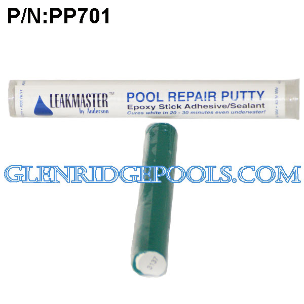 Leakmaster PP701 Pool Tile Crack Repair Pool Putty Epoxy White 