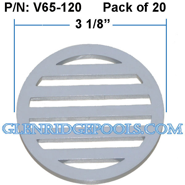 V65-120T Val-Pak 3-1/4" PLASTIC DECK DRAIN GRATE V65-120 V65-120G V65-120R 